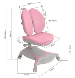 Bunias Pink - Krzesełko z regulacją wysokości FunDesk