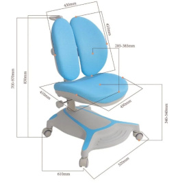 Bunias Blue - Krzesełko z regulacją wysokości FunDesk