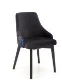 Halmar ENDO krzesło czarny / tap: BLUVEL 19 (czarny), materiał: drewno lite - bukowe / tkanina velvet Halmar ENDO krzesło czarny / tap: BLUVEL 19 (czarny), materiał: drewno lite - bukowe / tkanina velvet