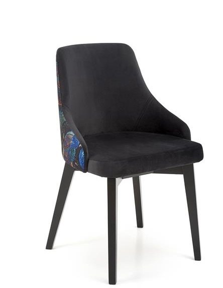 Halmar ENDO krzesło czarny / tap: BLUVEL 19 (czarny), materiał: drewno lite - bukowe / tkanina velvet Halmar ENDO krzesło czarny / tap: BLUVEL 19 (czarny), materiał: drewno lite - bukowe / tkanina velvet