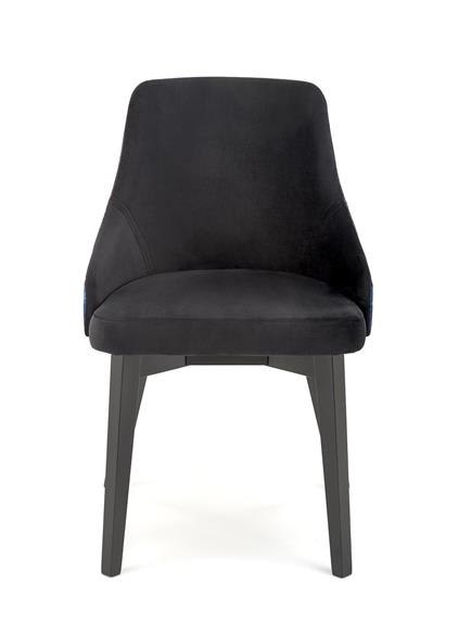 Halmar ENDO krzesło czarny / tap: BLUVEL 19 (czarny), materiał: drewno lite - bukowe / tkanina velvet Halmar ENDO krzesło czarny / tap: BLUVEL 19 (czarny), materiał: drewno lite - bukowe / tkanina velvet