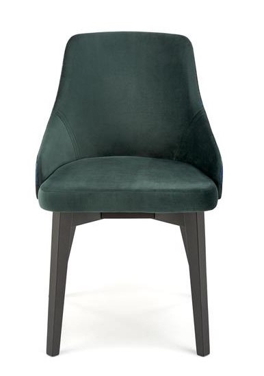 Halmar ENDO krzesło czarny / tap: BLUVEL 78 (c. zielony), materiał: drewno lite - bukowe / tkanina velvet Halmar ENDO krzesło czarny / tap: BLUVEL 78 (c. zielony), materiał: drewno lite - bukowe / tkanina velvet