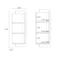 Forte ELATHA FRTB311-M550 Półka wisząca Dąb Catania / Czarny Forte ELATHA FRTB311-M550 Półka wisząca Dąb Catania / Czarny