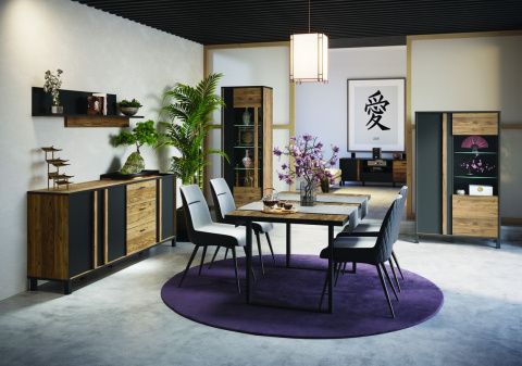 Forte HAYATO TBLT442-M337 Stół nierozkładany 160 x 90 - Świerk Alpejski / Czarny Forte HAYATO TBLT442-M337 Stół nierozkładany 160 x 90 - Świerk Alpejski / Czarny