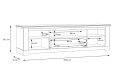 Forte ILOPPA TIQT241-J99 Szafka RTV szeroka, pojemna, półki, szuflady, Dąb Śnieżny / Dąb Nelson