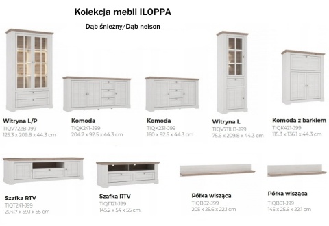 Forte ILOPPA TIQT241-J99 Szafka RTV szeroka, pojemna, półki, szuflady, Dąb Śnieżny / Dąb Nelson Forte ILOPPA TIQT241-J99 Szafka RTV szeroka, pojemna, półki, szuflady, Dąb Śnieżny / Dąb Nelson