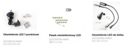 Forte JACKY JCKL161-N09T Stelaż łóżka z zagłówkiem i schowkiem Brąz / Czarny Forte JACKY JCKL161-N09T Stelaż łóżka z zagłówkiem i schowkiem Brąz / Czarny