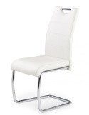 Halmar K211 krzesło do jadalni na płozach biały ekoskóra / stal chromowana Halmar K211 krzesło do jadalni na płozach biały ekoskóra / stal chromowana