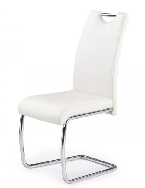 Halmar K211 krzesło do jadalni na płozach biały ekoskóra / stal chromowana Halmar K211 krzesło do jadalni na płozach biały ekoskóra / stal chromowana