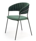 Halmar K426 krzesło do jadalni ciemny zielony tkanina velvet stelaż stal Halmar K426 krzesło do jadalni ciemny zielony tkanina velvet stelaż stal