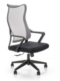 Halmar LORETO fotel obrotowy, popiel-czarny - krzesło biurowe do biurka, pracowni, gabinetu, TILT