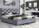 Halmar łóżko ANNABEL 160x200 łóżko z funkcją pojemnika tapicerowane tkanina popiel dwuosobowe do sypialni