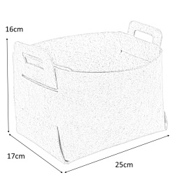 Intesi Kosz/ pudełko z filcu M szare składane Pojemnik Organizer na drobiazgi zabawki do przedpokoju pokoju dziecięcego