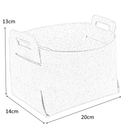 Intesi Kosz/ pudełko z filcu S szare składane Pojemnik Organizer na drobiazgi zabawki do przedpokoju pokoju dziecięcego