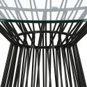 Intesi Stół Cage okrągły fi80 blat szkło transparentny podstawa metal malowany proszkowo czarny do salonu lokalu jadalni Intesi Stół Cage okrągły fi80 blat szkło transparentny podstawa metal malowany proszkowo czarny do salonu lokalu jadalni