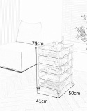 King Home Szafka VISION transparentna - poliwęglan na kółeczkach pięć obrotowych szuflad do salonu pokoju sypialni biura King Home Szafka VISION transparentna - poliwęglan na kółeczkach pięć obrotowych szuflad do salonu pokoju sypialni biura