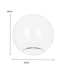 King Home Klosz transparentny 15 cm ( PLANETARIO ) szklany okrągły