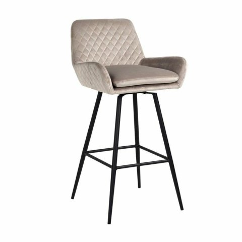 Richmond Interiors RICHMOND krzesło barowe LINSEY obrotowe - khaki, welur Richmond Interiors RICHMOND krzesło barowe LINSEY obrotowe - khaki, welur