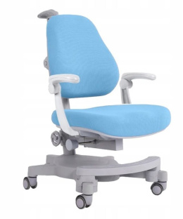 Solidago Blue - Krzesełko z regulacją wysokości + podłokietniki FunDesk