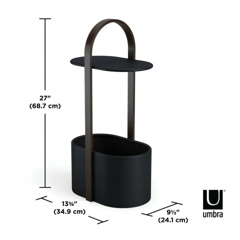 UMBRA Stolik kawowy HUB metal - drewno czarny orzech pojemnik na czasopisma organizer do przewodów uchwyt do przenoszenia UMBRA Stolik kawowy HUB metal - drewno czarny orzech pojemnik na czasopisma organizer do przewodów uchwyt do przenoszenia