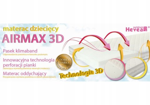 Materac piankowy Hevea Airmax 3D 140x70 (Aegis Natural Care) Materac piankowy Hevea Airmax 3D 140x70 (Aegis Natural Care)