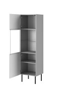 HALMAR witryna ASENSIO W-1 jasny popiel płyta meblowa laminowana nogi: czarny metal HALMAR witryna ASENSIO W-1 jasny popiel płyta meblowa laminowana nogi: czarny metal