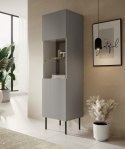 HALMAR witryna ASENSIO W-1 jasny popiel płyta meblowa laminowana nogi: czarny metal HALMAR witryna ASENSIO W-1 jasny popiel płyta meblowa laminowana nogi: czarny metal