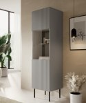HALMAR witryna ASENSIO W-1 jasny popiel płyta meblowa laminowana nogi: czarny metal HALMAR witryna ASENSIO W-1 jasny popiel płyta meblowa laminowana nogi: czarny metal