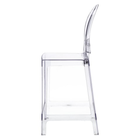 D2.DESIGN Hoker Stołek Krzesło barowy Viki transparentny 66cm tworzywo stabilny i wytrzymały jednocześnie wygodny D2.DESIGN Hoker Stołek Krzesło barowy Viki transparentny 66cm tworzywo stabilny i wytrzymały jednocześnie wygodny