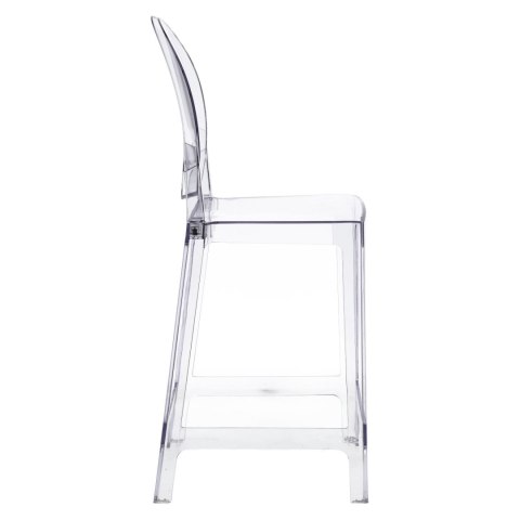 D2.DESIGN Hoker Stołek Krzesło barowy Viki transparentny 66cm tworzywo stabilny i wytrzymały jednocześnie wygodny D2.DESIGN Hoker Stołek Krzesło barowy Viki transparentny 66cm tworzywo stabilny i wytrzymały jednocześnie wygodny