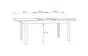 Forte JOKKAZ TBLT7029-M559 Stół rozkładany 160 x 90 Dąb / Czarny Forte JOKKAZ TBLT7029-M559 Stół rozkładany 160 x 90 Dąb / Czarny