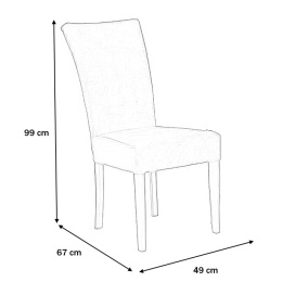 Forte KRZESŁA KR0151-DRE-BLL03 NNEWI II Szary /Buk materiał: tkanina, drewno