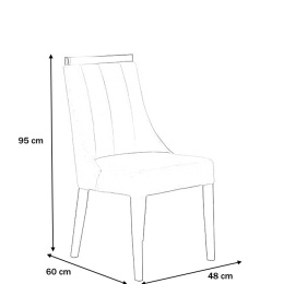 Forte KRZESŁO KR0153-DRE-BLL40 EKIKEN II Beżowy / Buk materiał: tkanina, drewno