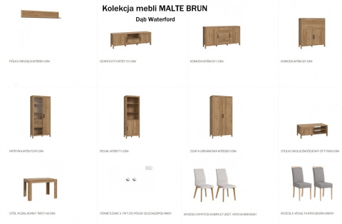 Forte MALTE BRUN MTBS821-D84 Szafa ubraniowa z półkami Dąb Waterford Forte MALTE BRUN MTBS821-D84 Szafa ubraniowa z półkami Dąb Waterford