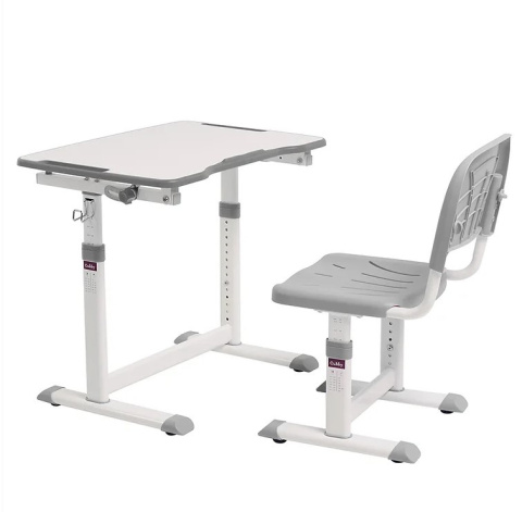 FunDesk Olea Grey - Regulowane biurko z krzesełkiem FunDesk Olea Grey - Regulowane biurko z krzesełkiem
