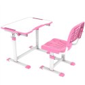 FunDesk Olea Pink - Regulowane biurko z krzesełkiem FunDesk Olea Pink - Regulowane biurko z krzesełkiem