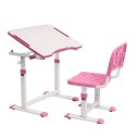FunDesk Olea Pink - Regulowane biurko z krzesełkiem