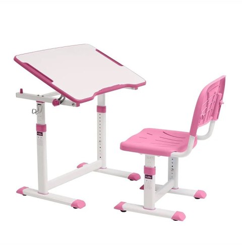 FunDesk Olea Pink - Regulowane biurko z krzesełkiem FunDesk Olea Pink - Regulowane biurko z krzesełkiem