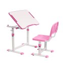 FunDesk Olea Pink - Regulowane biurko z krzesełkiem FunDesk Olea Pink - Regulowane biurko z krzesełkiem