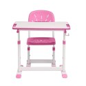 FunDesk Olea Pink - Regulowane biurko z krzesełkiem FunDesk Olea Pink - Regulowane biurko z krzesełkiem