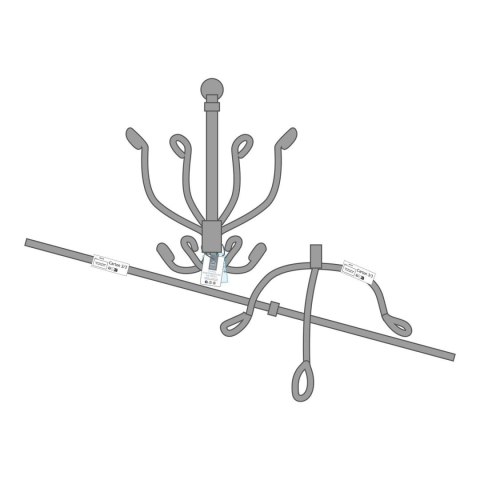 Intesi Wieszak podłogowy Loop szary Intesi Wieszak podłogowy Loop szary