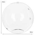 King Home Klosz transparentny 30 cm 3 otwory ( CAPRI 4 ) wykonany ze szkła King Home Klosz transparentny 30 cm 3 otwory ( CAPRI 4 ) wykonany ze szkła
