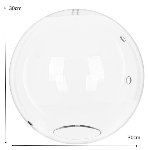 King Home Klosz transparentny 30 cm 3 otwory ( CAPRI 4 ) wykonany ze szkła King Home Klosz transparentny 30 cm 3 otwory ( CAPRI 4 ) wykonany ze szkła