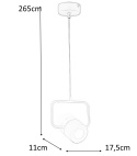 King Home Lampa wisząca BLINK 1 czarna miedziana- LED aluminium tworzywo regulowana King Home Lampa wisząca BLINK 1 czarna miedziana- LED aluminium tworzywo regulowana