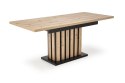 HALMAR stół LAMELLO rozkładany 130-180x80 cm dąb artisan/czarny płyta meblowa okleinowana stół prostokątny do jadalni