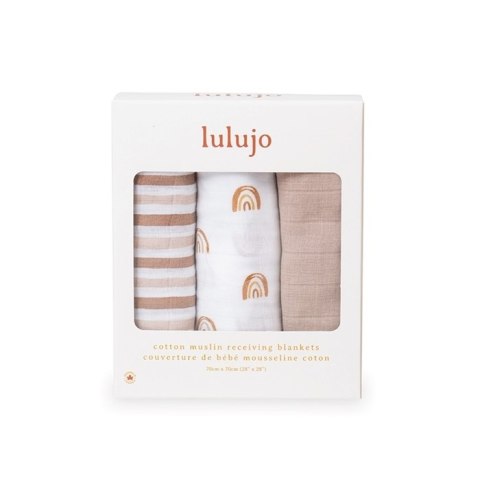 Lulujo Lulujo Pieluszka Muślinowa Rainbow 3szt. Lulujo Lulujo Pieluszka Muślinowa Rainbow 3szt.