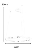 MOOSEE Lampa wisząca RING 50 złota - LED chromowane złoto osłona mleczne tworzywo barwa światła ciepła MOOSEE Lampa wisząca RING 50 złota - LED chromowane złoto osłona mleczne tworzywo barwa światła ciepła