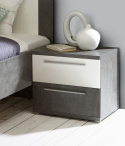Meble Forte JULIETTA JLTK022-C286 Szafka nocna, Szary/Biały Meble Forte JULIETTA JLTK022-C286 Szafka nocna, Szary/Biały