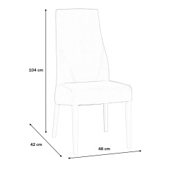 Meble Forte KRZESŁA KR00100-B99-F96 Krzesło LEFKADA Szary / Buk materiał: tkanina, drewno