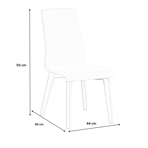 Meble Forte KRZESŁA KR0134-B99-BG91 Krzesło MYRTOS Szary / Buk materiał: tkanina, drewno Meble Forte KRZESŁA KR0134-B99-BG91 Krzesło MYRTOS Szary / Buk materiał: tkanina, drewno